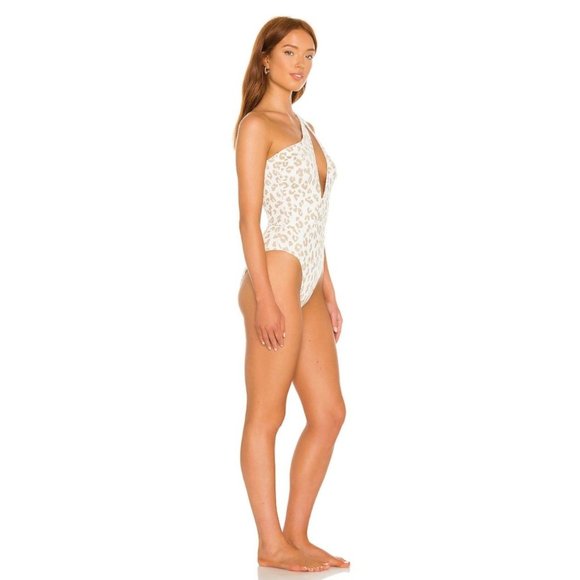 Solid & Striped The Issi One Piece in Gold Leopard Size M - Picture 2 of 12